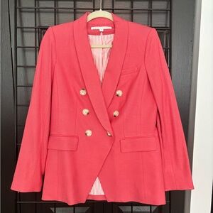 Veronica Beard Coral Blazer with Classic Lapel
